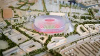 Desain calon stadion baru Manchester United. (Bola.com/X ManUtd)