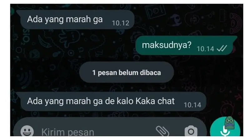 6 Chat Tanya 'Ada yang Marah Enggak' Ini Bikin Senyum Tipis