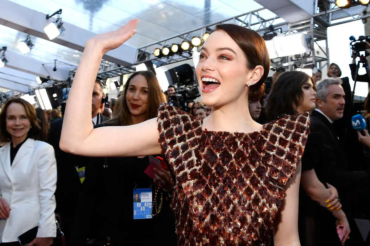 Emma Stone Tampil Cantik di Karpet Merah di Oscar 2019
