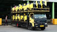 Ilustrasi pendistribusian sepeda motor merek Honda oleh MPMX. (ist)