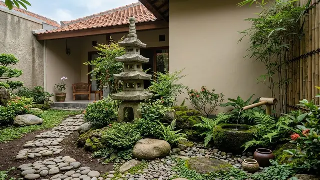 Ide Taman Bergaya Jepang yang Tetap Cocok untuk Rumah Sederhana/AI Generated