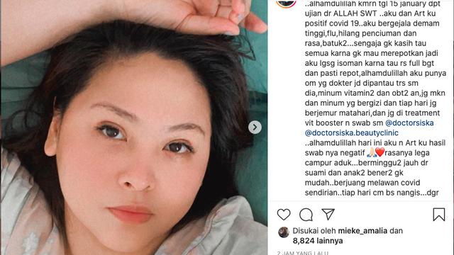 Ceritakan Pengalaman Berjuang Lawan Covid-19, Audy Item: Setiap Hari Cuma Bisa Nangis