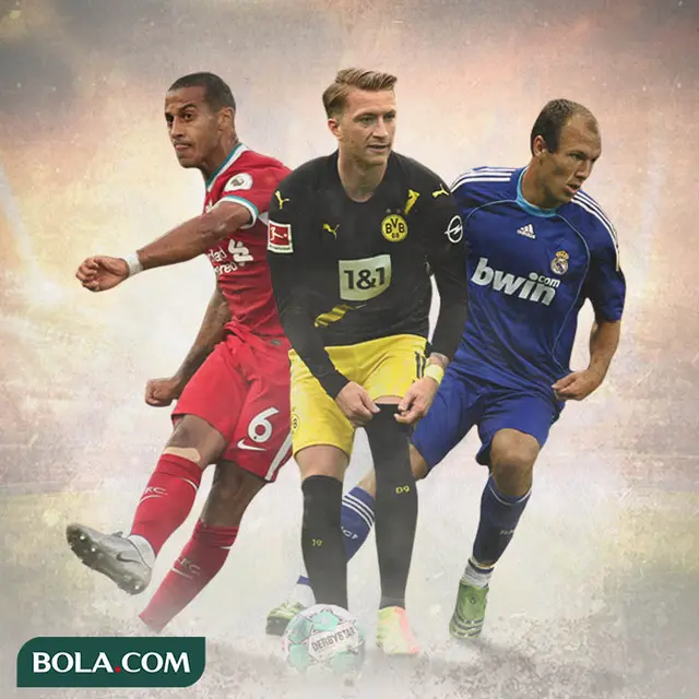 Ilustrasi - Thiago Alcantara, Marco Reus, Arjen Robben