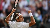 Roger Federer akan melawan Novak Djokovic di final putra Wimbledon 2019 (Daniel LEAL-OLIVAS / AFP)