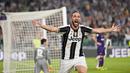 Penyerang Juventus, Gonzalo Higuain hingga pekan ke-9 telah mengoleksi enam gol untuk Si Nyonya Tua. (EPA/Alessandro Di Marco)