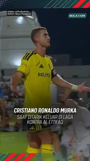 Cristiano Ronaldo murka saat ditarik keluar di laga kontra Al Ettifaq