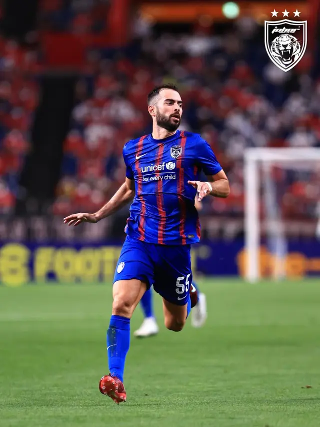 Debut Jordi Amat bersama Johor Darul Ta'zim (JDT) di Liga Champions Asia.