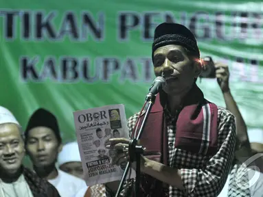 Capres Jokowi di Ponpes Babussalam, Kecamatan Pagelaran, Kabupaten Malang, Jumat (27/6/2014) (Liputan6.com/Herman Zakharia)