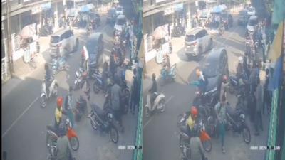 Avanza Hantam Deretan Motor Depan MTsN 1 Bandar Lampung, Pemotor dan Pelajar Terpental