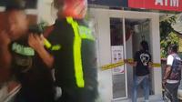 Aksi dramatis pelaku dan anggota Polres Bone Bolango mengamankan pelaku pembobolan ATM (Arfandi ibrahim/Liputan6.com)
