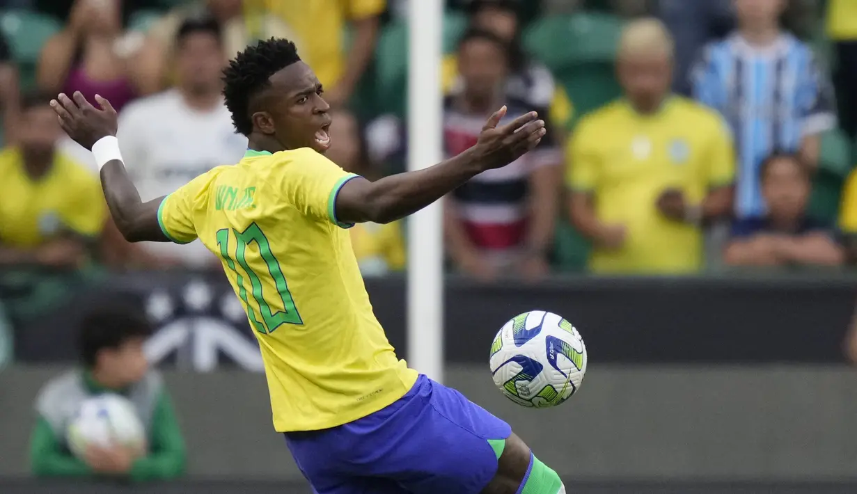 Tim Samba langsung agresif sejak awal dengan mencetak gol pembuka saat laga baru berjalan 11 menit. (AP Photo/Armando Franca)