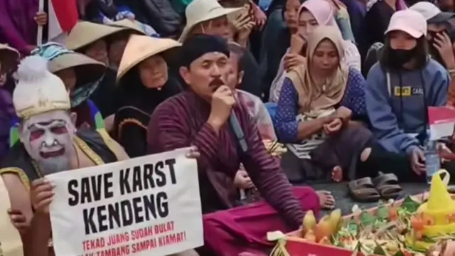 Aktivis Kendeng Gunretno. (Liputan6.com/Arief Pramono)