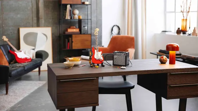 Cara Baru Mendengarkan Musik Rock n Roll dengan Koleksi Gitar Lego