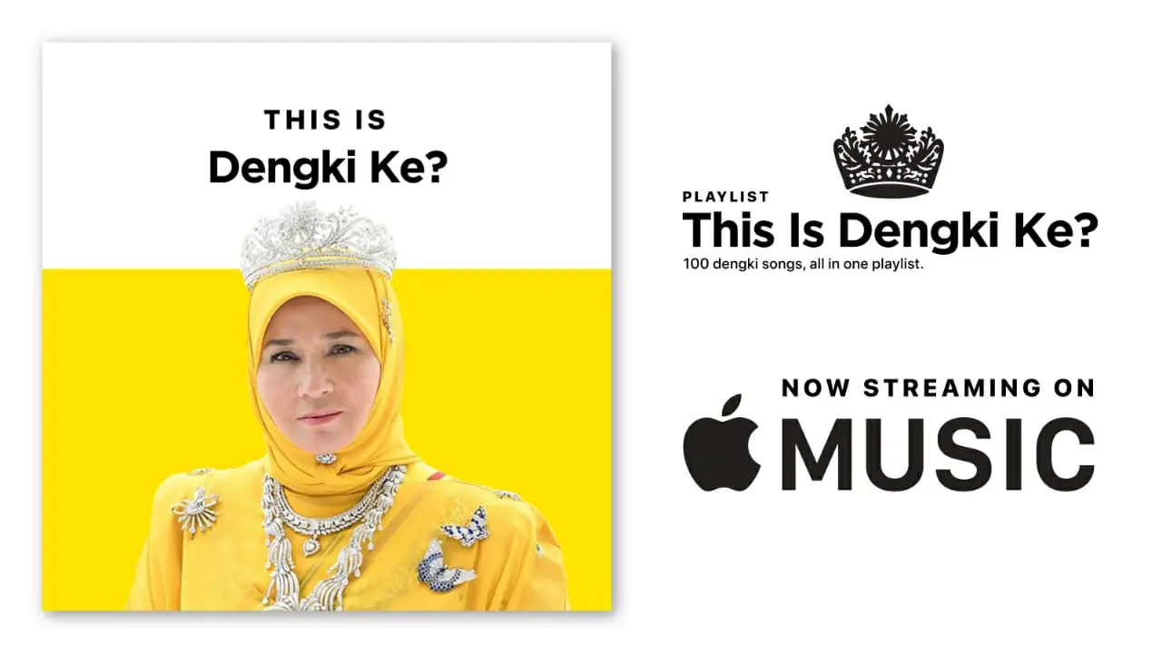 Playlist 'Dengki Ke?' buatan seniman Fahmi Reza. Ini menyindir ucapan Ratu Tunku Azizah Aminah Maimunah.