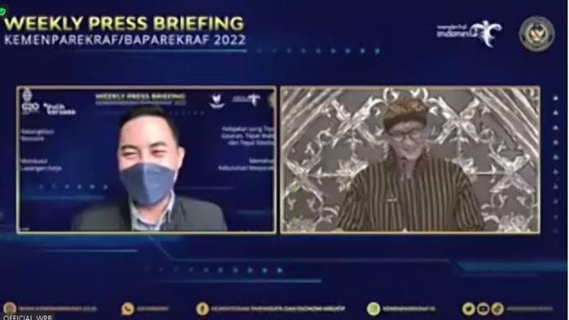Menparekraf Sandiaga Uno di Weekly Press Briefing, 17 Mei 2022