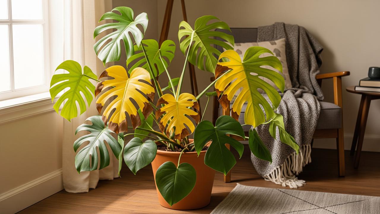 Tanda Monstera Kelebihan Air yang Sering Disalahartikan (AI Generated)