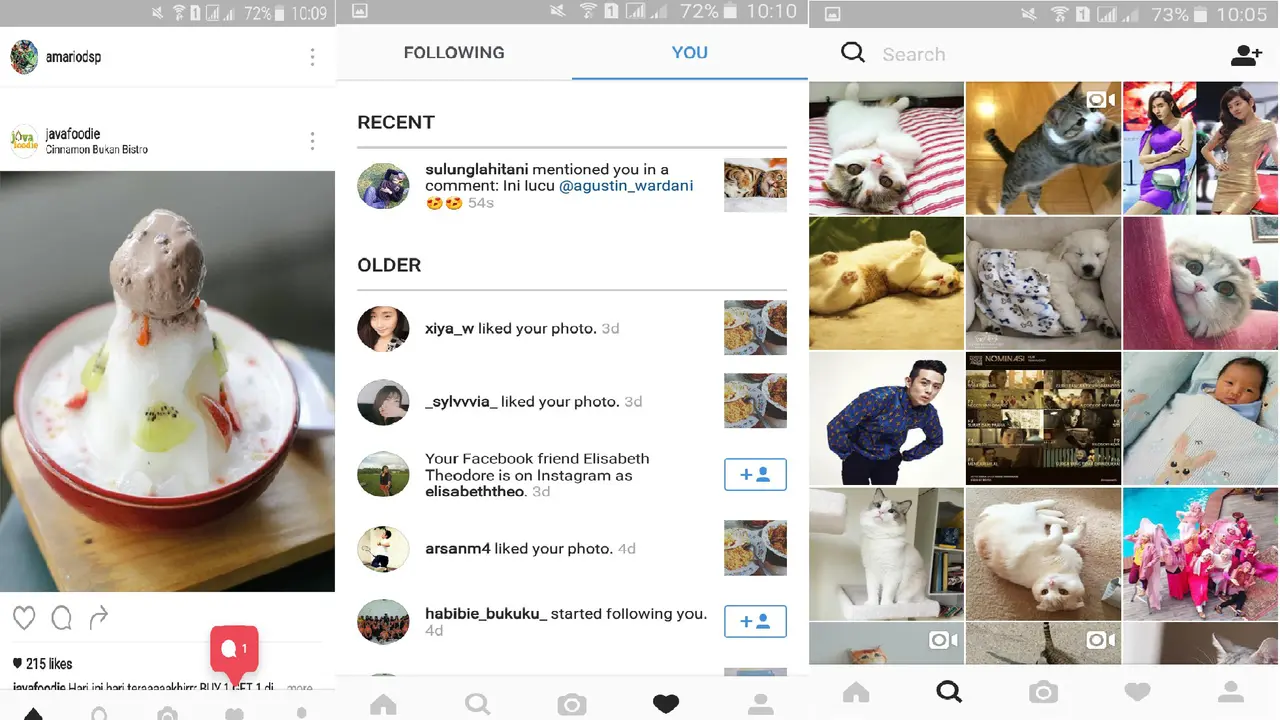 Tampilan baru Instagram