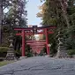 Gerbang Tori menuju Kuil Osaki Hachimangu. (Nila Chrisna).