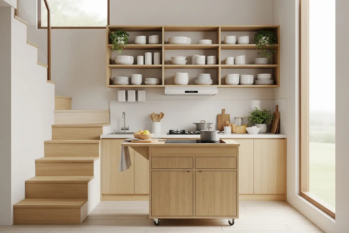 Tata Dapur Kecil di Rumah Mezzanine Tipe 36 yang Fungsional