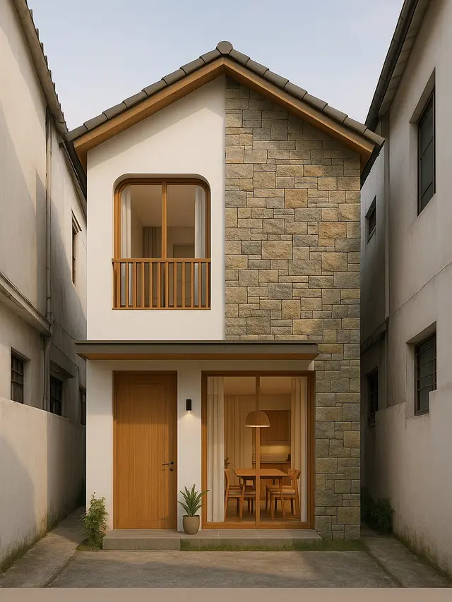 Model Rumah Japandi 2 Lantai 2025 di Gang Sempit