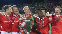MU sukses kalahkan Bayern Munchen 2-1 di final Liga Champions 1999 (ERIC CABANIS / AFP)