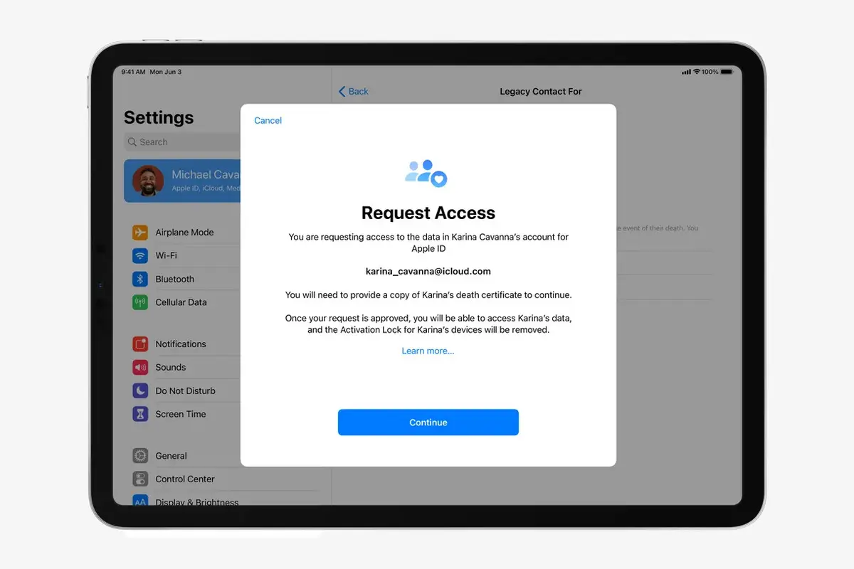 iOS 15.2 Legacy Contact
