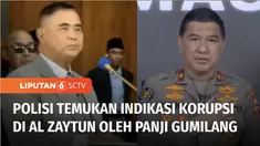 Polisi temukan dugaan tindak pidana korupsi terkait penyaluran dana bantuan operasional sekolah di Pondok Pesantren Al Zaytun. Polisi juga menduga ada penyalahgunaan pengelolaan zakat yang dilakukan pimpinan Al Zaytun, Panji Gumilang.