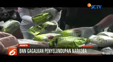 BNN menangkap jaringan narkoba internasional yang akan selundupkan 220 kilogram sabu, 8.500 butir ekstasi, dan 10.000 butir pil HS.