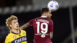 Parma yang wajib meraih tiga poin jika ingin memperpanjang napas di Serie A justru takluk dari Torino dengan skor 1-0. (Fabio Ferrari/LaPresse via AP)