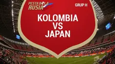Timnas Jepang menghadapi Kolombia yang bermain sepuluh orang pada duel Grup H di Stadion Mordovia Arena, Selasa (19/6/2018), Jepang menang 2-1.
