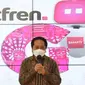 President Director smartfren Merza Fachys memberi sambutan pada Uji Coba 5G Tahap Dua di Jakarta, Kamis (17/6/2021). Kominfo dan Smartfren menguji teknologi 5G menggunakan mmWave 28 GHz pada berbagai model penggunaan konsumen seperti smartphone, CPE, laptop, hingga VR.(Liputan6.com/Pool/smartfren)