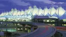 Bandara Denver di Amerika Utara mampu menghipnotis para penumpang. Atapnya begitu unik dengan lapisan kain raksasa berbahan Teflon. (nusatripcom)