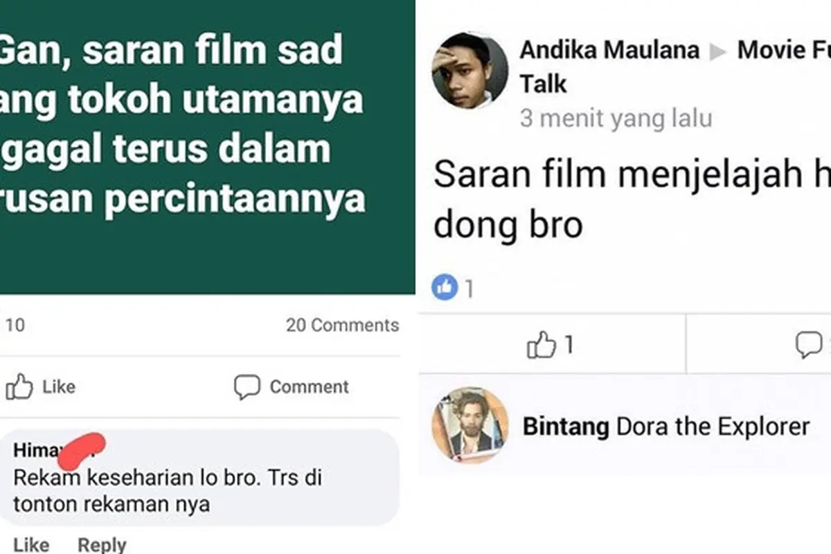 6 Status Facebook saat Tanya Judul Film Bikin Geleng Kepala