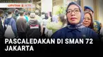 Sehari pasca-insiden ledakan di SMAN 72 Jakarta masih dijaga ketat aparat berwenang. Meski demikian, sejumlah siswa yang didampingi orang tua dan diizinkan masuk untuk mengambil barang-barang yang tertinggal.