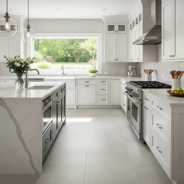Dapur Rumah Menggunakan Keramik Porselen (Gemini AI)
