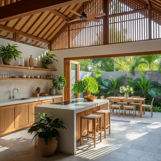 Model Dapur Dekat Pintu Belakang (Image by Gemini AI)