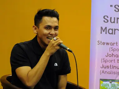  Jelang Piala Dunia 2014, Stewart Henry Pesch dan Johanes Indra bikin buku, Senayan, Jakarta, Kamis (29/05/2014) (Liputan6.com/Faisal R Syam).