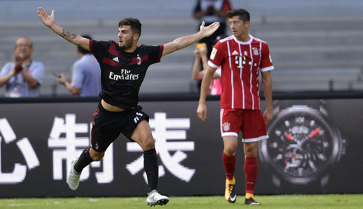 AC Milan merupakan klub idola Cutrone sejak kecil dan kini Ia mampu bermain dan menyumbang gol untuk klub tersebut. (AFP/Stringer)