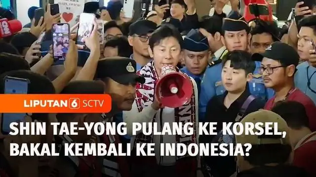 Mantan Pelatih Timnas Sepak Bola Indonesia, Shin Tae-yong dan beberapa asistennya kembali ke negaranya Korea Selatan.