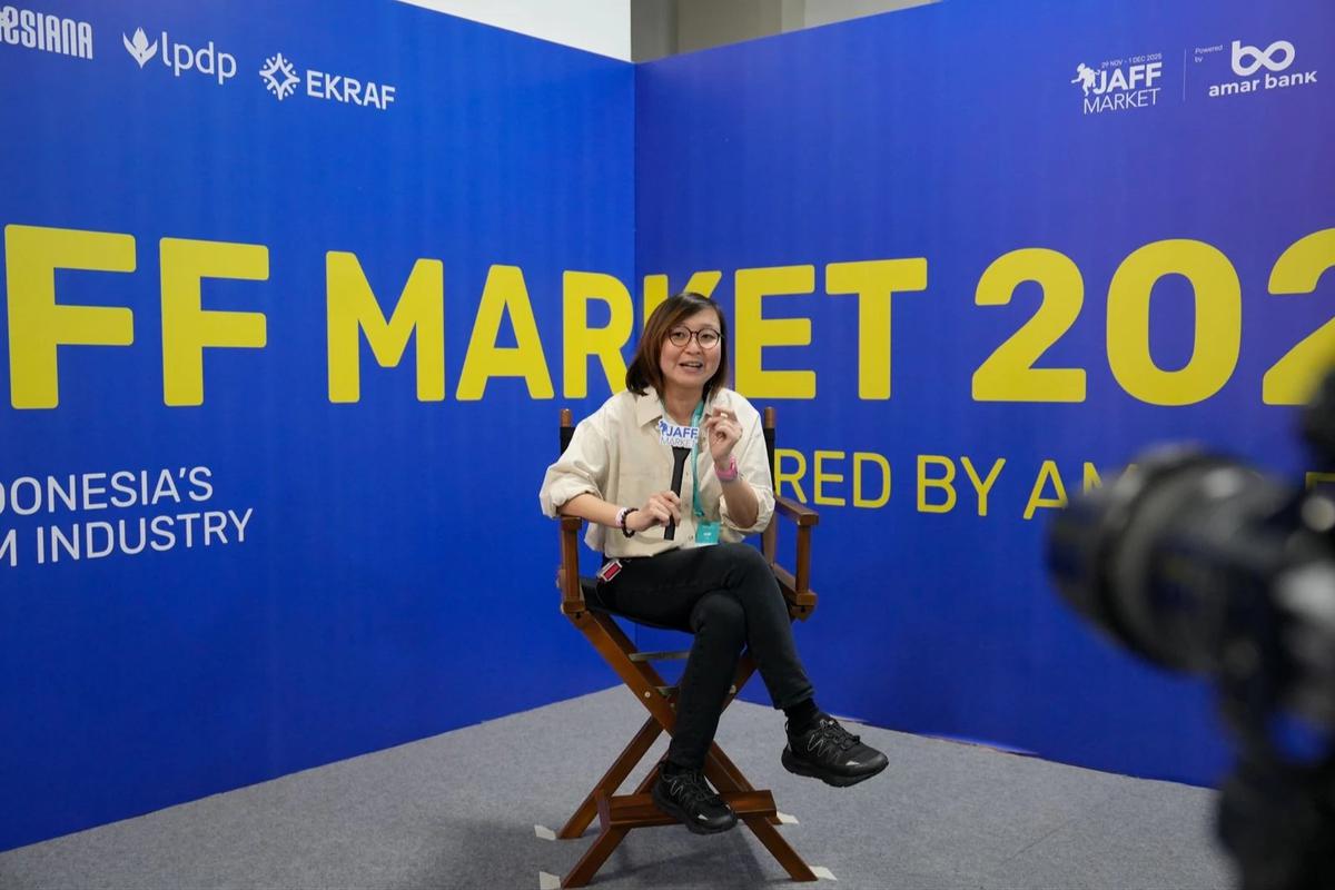 Wamen Ekraf Irene Umar dalam acara yang digelar di Jogja Expo Center (JEC)