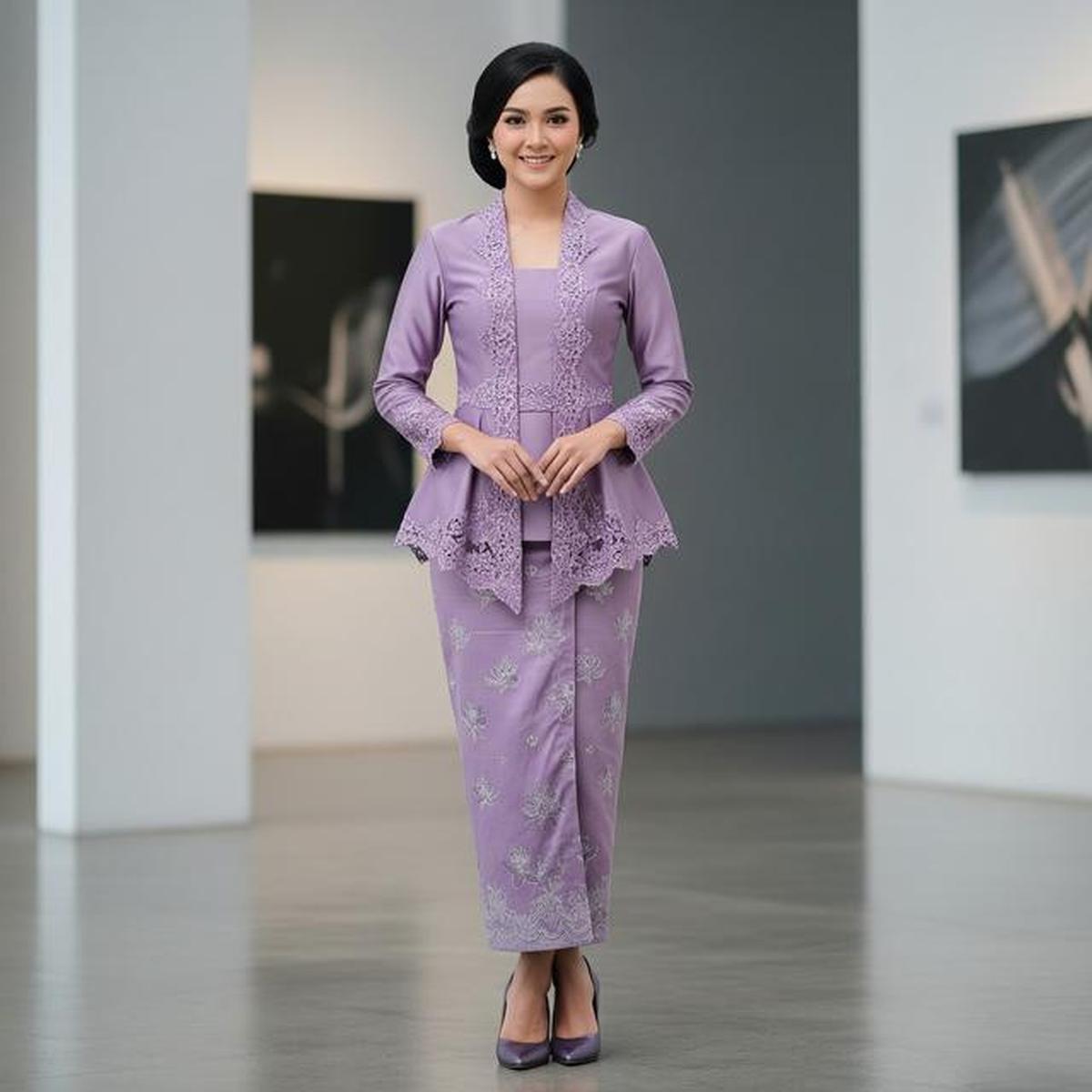 8 Model Kebaya Soft Ungu Terbaru 2026, Gaya Anak Bungsu Tommy Soeharto Curi Perhatian
