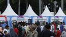 Warga menghadiri acara Asian Games Sport Festival di Taman Fatahilah, Jakarta, Sabtu (9/12/2017). Acara tersebut bertujuan untuk mempromosikan Asian Games 2018. (Bola.com/M Iqbal Ichsan)