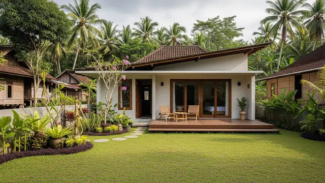 Desain Rumah Minimalis Kampung dengan Halaman Luas dan Taman Kecil/Gemini AI