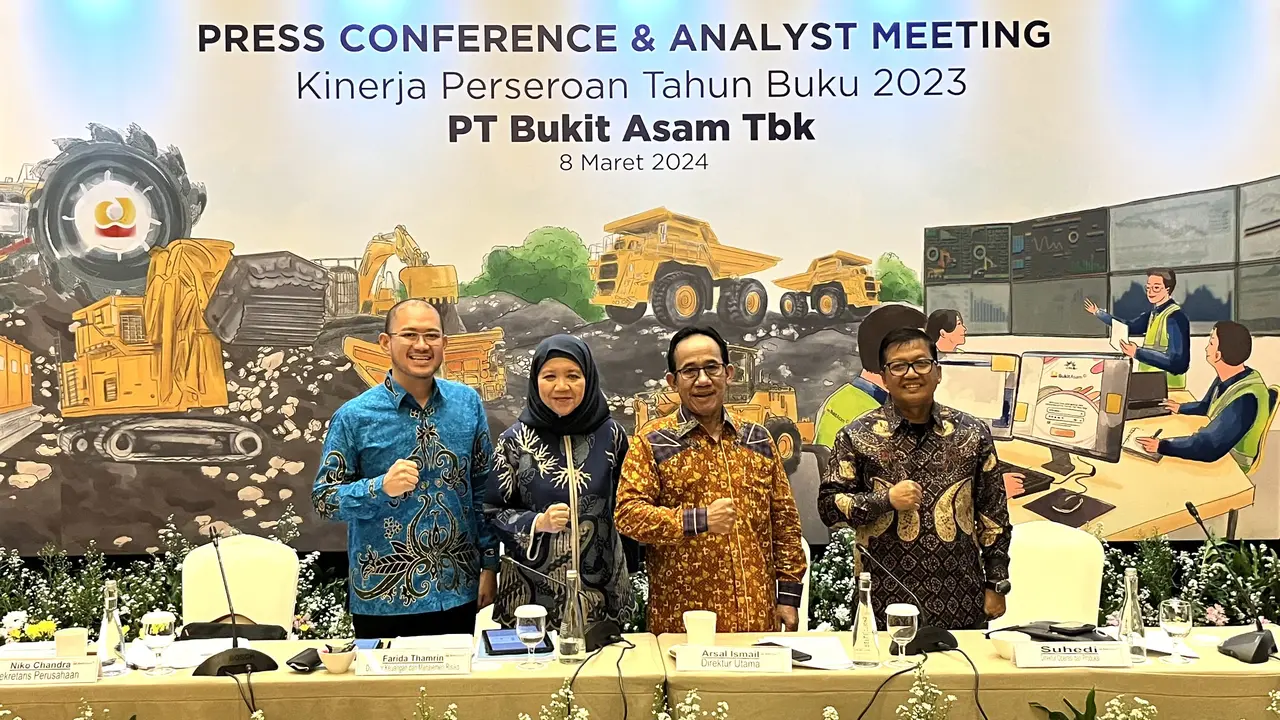 Bukit Asam Bidik Produksi Batu Bara 41,3 Juta Ton pada 2024