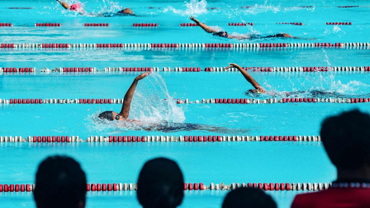 Semangat Murid SD Bertanding Renang dalam Olimpiade Olahraga Siswa Nasional