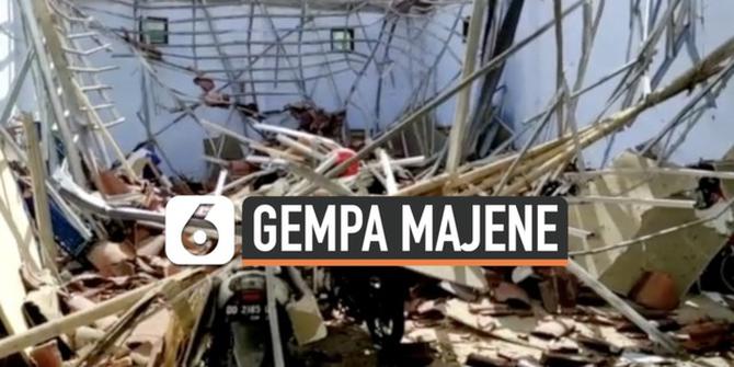 VIDEO: Rumah Ketua DPRD Sulbar Runtuh Diguncang Gempa Majene Magnitudo 5,9