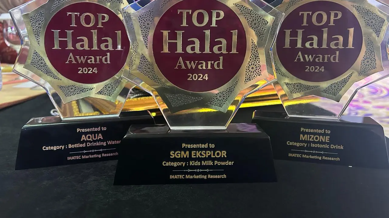Danone Indonesia Raih Top Halal Award 2024, 3 Merek Jadi Favorit Milenial