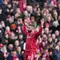 Mohamed Salah merayakan gol kedua Liverpool dalam laga Premier League melawan Fulham, Sabtu (11/4/2026). (AP Photo/Jon Super)