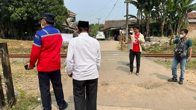 Lokasi insiden odong-odong tertabrak kereta api di Serang, Banten. (Dok Kemenhub)