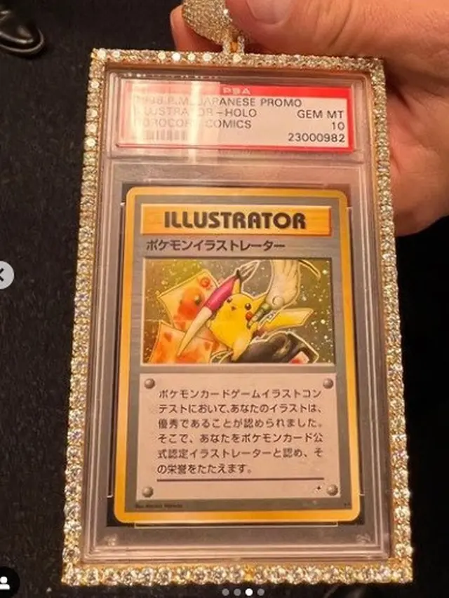Kartu Pokemon Pikachu Illustrator PSA Grade 10 milik Logan Paul (Dok. Instagram Guinness World Records)